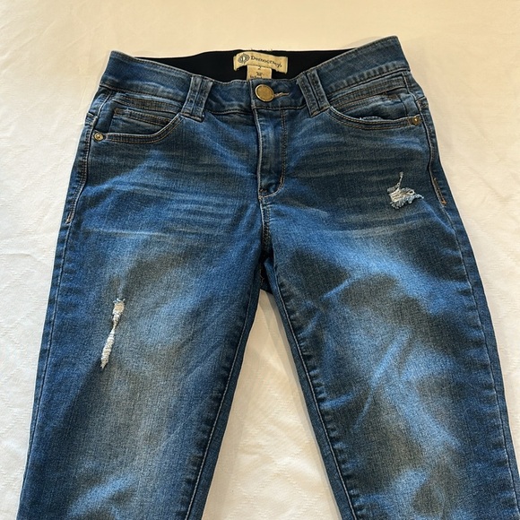 Democracy AB technology Distressed Blue Denim Jeans women’s size 2 EUC - Picture 2 of 7